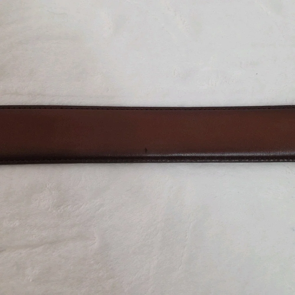 Nordstrom Men's Brown Sepia Genuine Leather Dress Belt Made in Italy Size 46 1.5